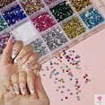 thumbnail image 3 of 1 Box 3D Multi-Size Rhinestones, Colorful Round Nail Art - Rhinestones, Flatback Glass, Diamond Gems, Jewelry Nail Charms, DIY Manicure Accessories, 3 of 22