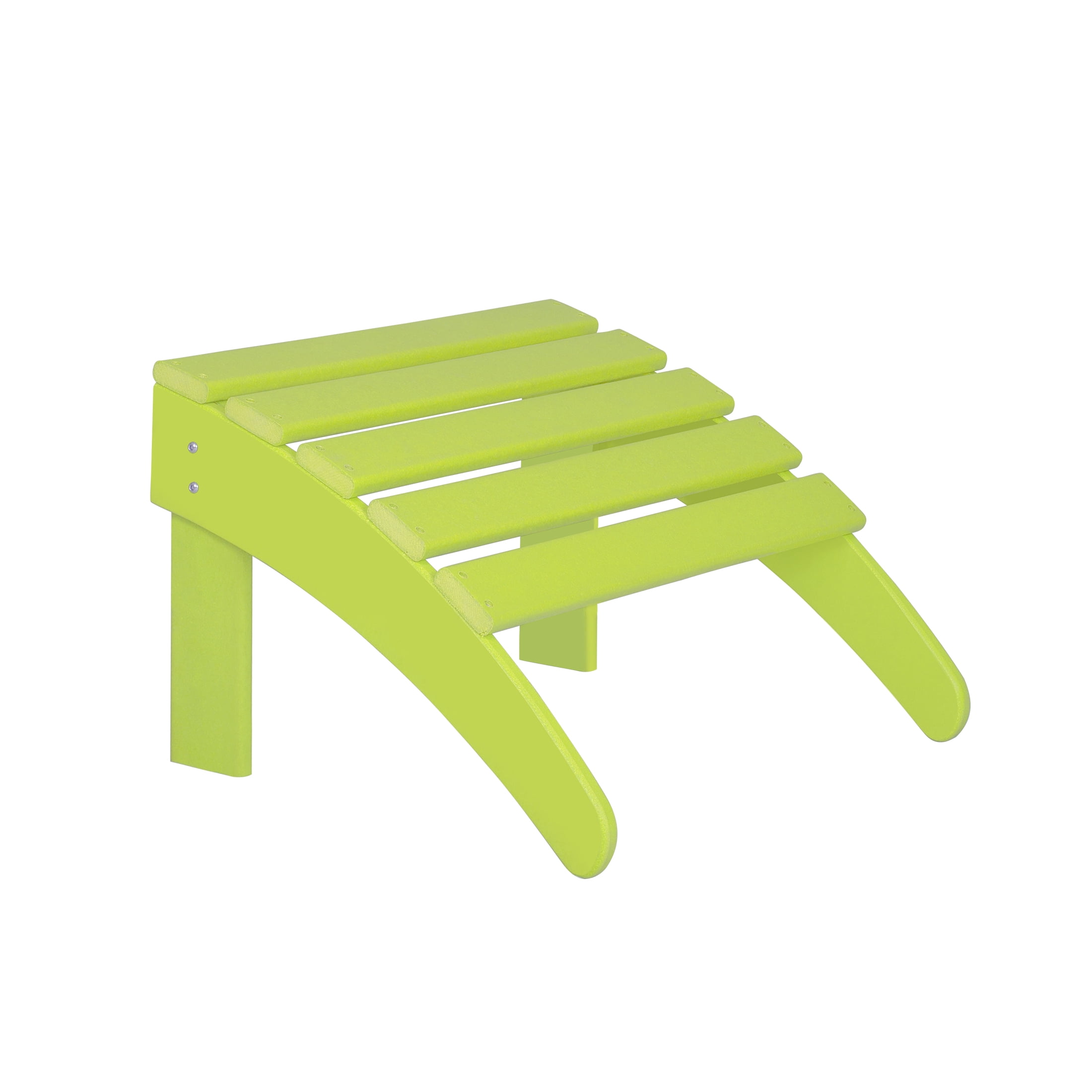 Westin Outdoor 5-Pieces Adirondack Patio Chat Seating Set with Ottoman & Side Table Included, Lime Green