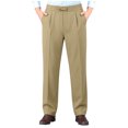 thumbnail image 7 of Mens Dress Pants with Pockets, Elastic Waist Casual Business Pants,Regular Fit Straight Leg Work Pants, Pleated Front Slacks Pant L, 7 of 7
