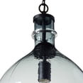 thumbnail image 3 of CASAMOTION Wavy Hammered Hand Blown Glass Pendant Light, Recycle Blue, 13", 3 of 7