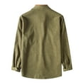thumbnail image 4 of AOOCHASLIY 2023 Men Fall Coat Men's Corduroy Multi-pocket Shirt Jacket, 4 of 5