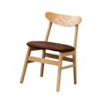 thumbnail image 4 of Silla de madera con asiento decorativo, muebles para el hogar, rústica, resistente, sin brazos, con respaldo de listones, silla de madera para salón Marrón, 4 of 8
