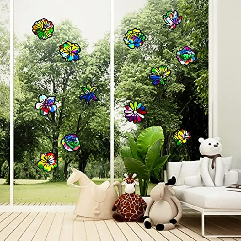 Stained glass window decals deals
