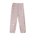 thumbnail image 3 of Vsdgher Rose Gold Abstract Spots 1 Print Mens Pajama Pants Sleep & Lounge Pants, PJ Bottoms With elastic waistb and Pockets, 3 of 5