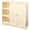 Cream Storage Cabinet, variant on Beadboard Wooden Cabinet with 3 Storage Shelves and Cupboard