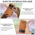 thumbnail image 3 of 2 In 1 Functuon Case for Google Pixel 10 /10 Pro, PU Leather Detachable Magnetic Card Bag, Support Wireless Charging, Shockproof Protective Lightweight Cover for Google Pixel 10 /10 Pro, Brown, 3 of 8