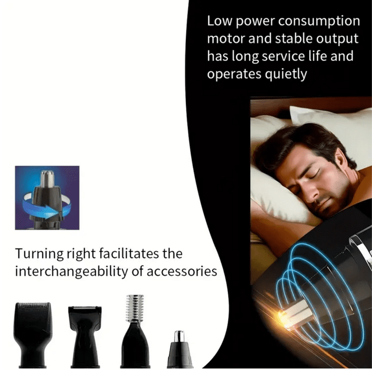 Kemei KM-6630 4-in-1 Professional Rechargeable Nose and Ear Hair