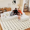 thumbnail image 3 of Cloud Couch Sectional, 96" L-Shaped Sofa, No Assembly Corduroy Couch with Chaise for Living Room,White, 3 of 9