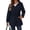 Navy, variant on SuTry Women's Raincoat Jacket Hooded Full Zip Drawstring Waist Pleated Detail Zippered Pockets Water Resistant Lightweight Outdoor Travel Daily Commute Outerwear