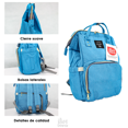 thumbnail image 2 of Mochila pañalera ilios innova  Clásica color azul cielo, 2 of 8