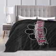 thumbnail image 4 of Campbellsville A University Logo Fleece Blanket, Very Soft Microfiber Flannel Blanket for Couch Warm and Cozy for All Seasons, Black, 4 of 6