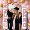 thumbnail image 4 of Pink Graduation Party Decor | Class of 2026 Porch Sign Congrats Grad Rose Gold Graduation Banners | Door Hanging for High School College Party Supplies, 4 of 8
