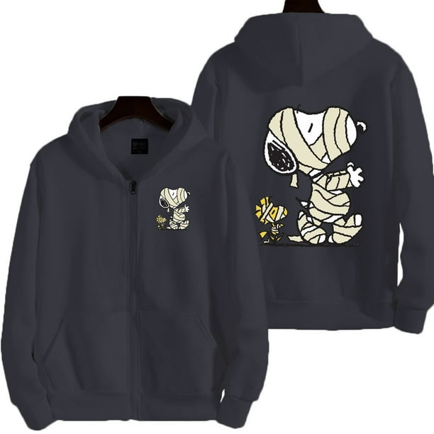 Snoopy-Sudadera con capucha de dibujos animados para hombre y mujer, chaqueta de Anime con cremallera, abrigo de pareja de estilo coreano, Moda de Primavera y otoño, 2024