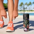 thumbnail image 2 of 20oz Red Mushroom Snail Black Pattern Skinny Tumblers Stainless Steel Tumbler with Lid and Straw,Vacuum Insulated Double Wall Travel Tumbler Cups with Cleaning Brush for Coffee,Tea, 2 of 6