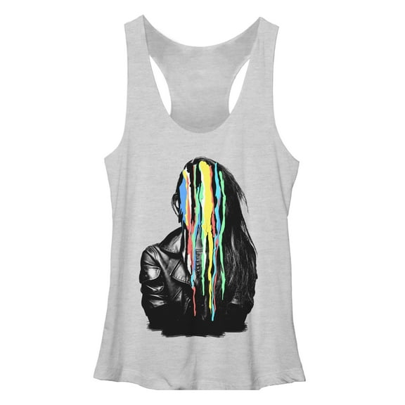 Women's Lost Gods Dangerous Streak  Racerback Tank Top White Heather X Large