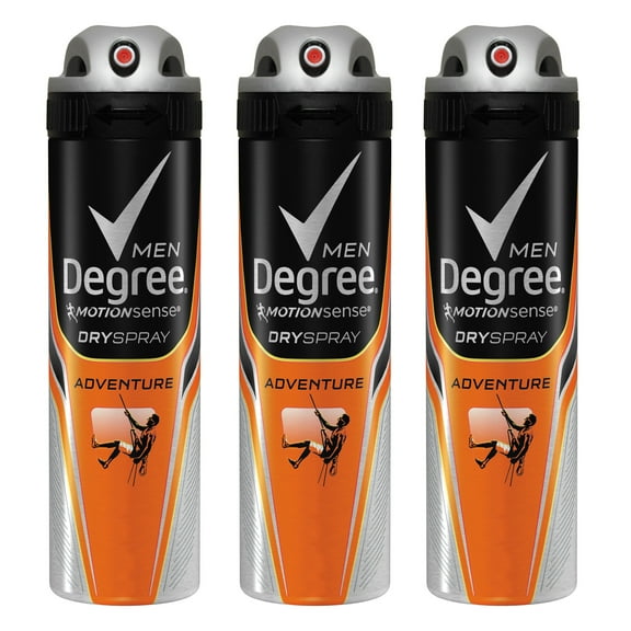 Degree Men MotionSense Adventure Antiperspirant Deodorant Dry Spray, 3.8 oz, 3 count