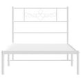 thumbnail image 3 of Pemberly Row 39.4 x 74.8 Powder-Coated Stee Bed Frame in White, 3 of 10