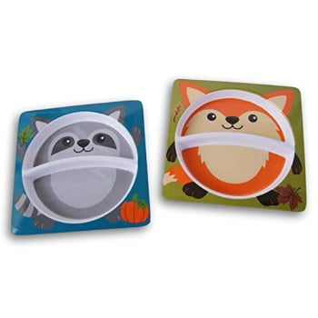 Woodland Animals 3 Piece Childrens Melamine Dinner Set