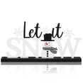 thumbnail image 3 of Cartel metálico MiniInflat Winter Let It Snow con base de madera, 3 of 6