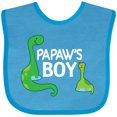 thumbnail image 3 of Inktastic Papaw's Boy Grandson Boys Baby Bib, 3 of 4