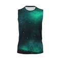 thumbnail image 6 of Lsque Witch House On The Hill Print Men's Cotton Blend Sleeveless Muscle Shirts (S-3XL)- Moisture Wicking, Odor Protection, UPF 30+,Medium, 6 of 8