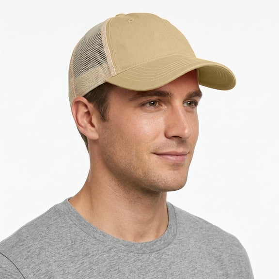 KC Caps® Cotton Twill Deluxe Super Soft Mesh Adjustable Snapback Low Profile Trucker Baseball Cap