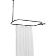 thumbnail image 5 of Utopia Alley Rustproof Wall Mounted Hoop Shower Rod for Clawfoot Tub, Black, 5 of 10