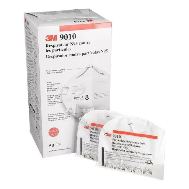 Respirador Plegable 3M 9010 para Partículas N95 Caja de 50 Piezas