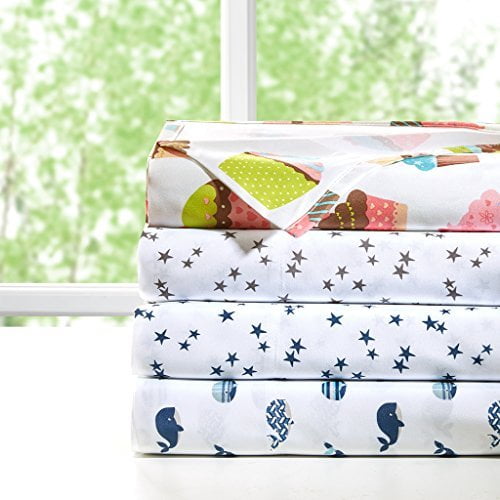 Mi Zone Printed Sheet Set Navy Full