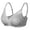 Grey, variant on Women's Wireless Bra Cotton V-Neck Comfort T-Shirt Bra Non Padded Bralette(34D,Gray)