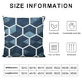 thumbnail image 5 of Nawypu  Modern Art Geometry Pattern Pillow Covers White and Dark Blue Hexagon Throw Pillow Covers  Aesthetic Home Decor Pillowcase for Living Room Outdoor Car, 5 of 5