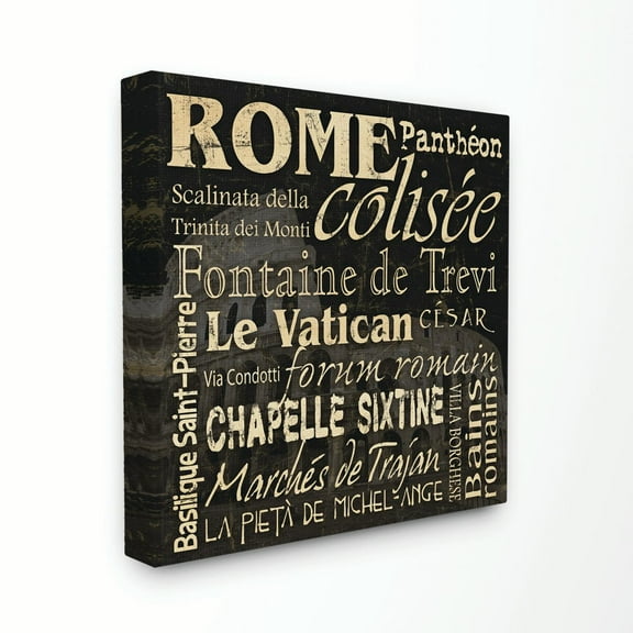 Stupell IndustriesRome Landmarks Canvas Wall Art by Carole Stevens