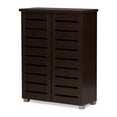 thumbnail image 6 of Adalwin Modern and  2-Door Dark Brown Wooden Entryway Shoes Storage Cabinet, 6 of 7