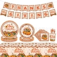 thumbnail image 2 of Fall Party Plates and Napkins Party Supplies, Autumn Pumpkin Leaves Tableware Set with Cups,Banner,Pumpkin Tablecloth for Fall Harvest Party Thanksgiving Dinner Party Decorations, 2 of 8