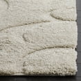 thumbnail image 4 of SAFAVIEH Florida Lavonne Floral Plush Shag Area Rug, Cream, 6'7" x 6'7" Square, 4 of 7