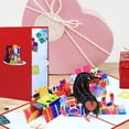 thumbnail image 3 of 3D PopUp Greeting Card 3D Dachshund Dog for Valentines Anniversaries Gift Card, 3 of 13