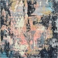 thumbnail image 1 of Ahgly Company Indoor Square Mid-Century Modern Gray Oriental Area Rugs, 7' Square, 1 of 6