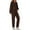 Brown, variant on PRETTYGARDEN Women's Two Piece Outfits Lounge Sets Long Sleeve Pullover Tops Sweatpants Fall Fashion Matching Clothing