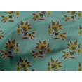 thumbnail image 4 of oneOone Cotton Poplin Fabric Leaves & Floral Block Decor Fabric Printed BTY 56 Inch Wide, 4 of 4
