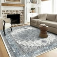 thumbnail image 6 of 5’x7’Area Rugs for Living Room Non Slip Washable Low Pile Vintage Carpets Blue, 6 of 7