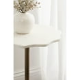 thumbnail image 3 of Kate and Laurel Sanzo Modern Round Side Table, 14 x 14 x 24, White Marble and Antique Brass, Decorative Circle End Table with Scalloped Marble Tabletop for Indoor Plant Stand or Bedroom Nightstand, 3 of 8
