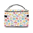 thumbnail image 3 of Handbag Travel Bag Cosmetic Bag 9×6.3×6.7in Multi-Function Bag Large Capacity For Camping Travel Family Travel Multicolored Aircraft, 3 of 6