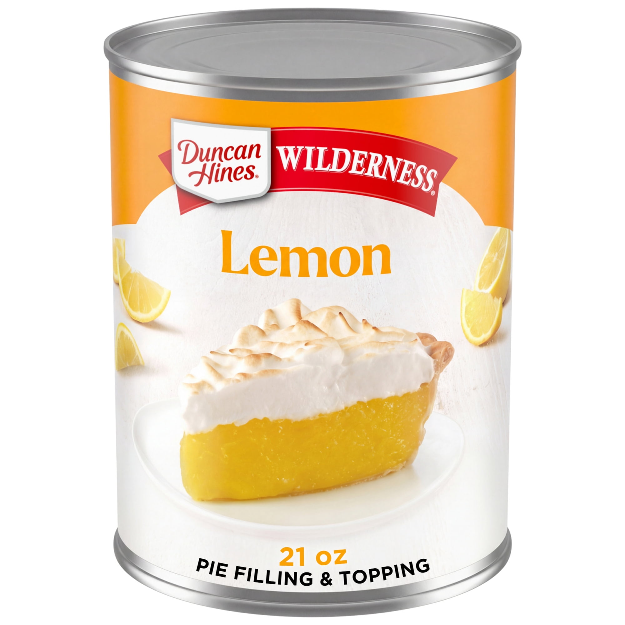 (4 pack) Duncan Hines Wilderness, Lemon Crème Pie Filling and Topping, Ready to Use, 21 oz.