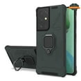 thumbnail image 2 of For Apple iPhone 13 Pro Max /6.7" Shock-Proof Case with Magnetic Car Mount Kickstand Ring Holder Texture Hybrid Dual Layer Phone Case Cover by Xpression [Green], 2 of 8
