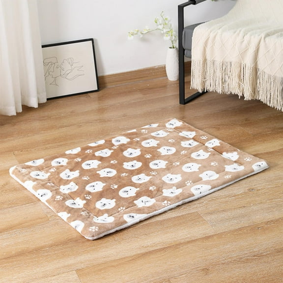 IGEED Pet Sleeping Mat,Self-Warming Super Soft Bed Pad for Indoor Cats&Dogs,Washable Dog Crate Pad for All Seasons,Soft Anti-Slip Flat Puppy Mattress Kitten Cushion for Sleeping