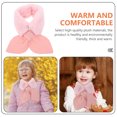 thumbnail image 3 of Shisuyan 1 Pc Children Winter Scarf Pink Faux Rabbit Fur Simple Style Warmth Neck Protection for Kids 28.3*3.9*0.6in, 3 of 8