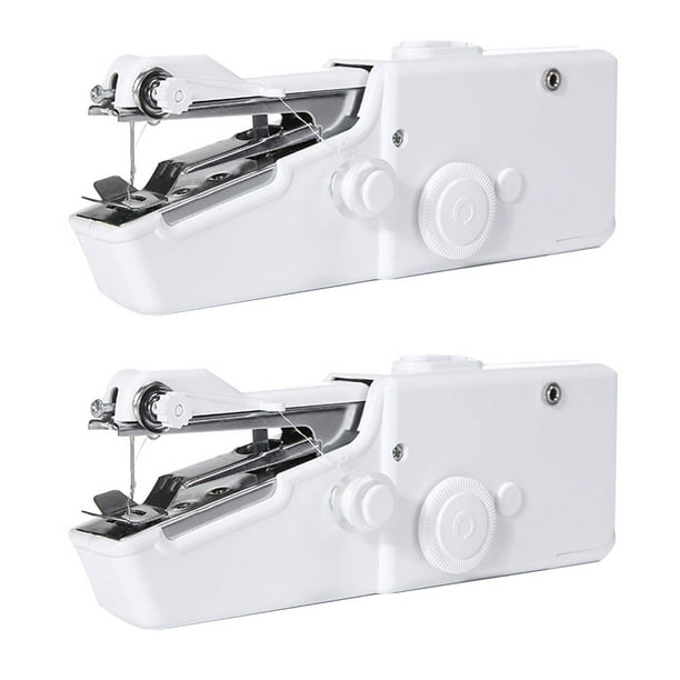 2pcs Handheld Sewing Machine Mini Sewing Machine Handy Cordless Portable Machine