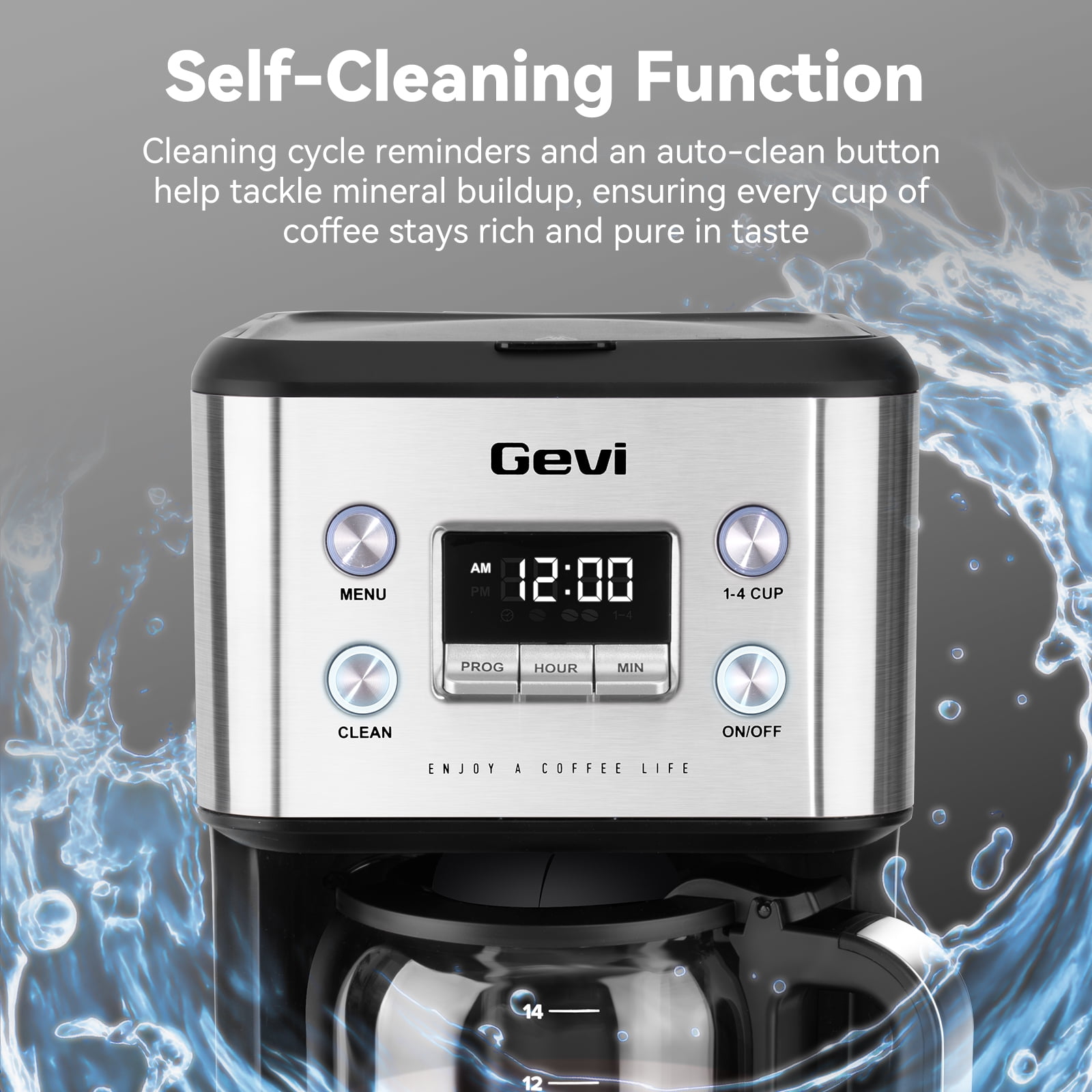 Gevi Programmable Brewing System 14-Cup Drip Coffee Makers
