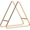 thumbnail image 1 of Zshan Support de Dessous de Verre Moderne Triangle Fer Doré Métal Support de Courrier Support de Disque DVD Caddy de Rangement pour Dessous de Verre Ronds et Carrés pour 4 à 9 Dessous de Verre, 6 Pouces, 1 of 5