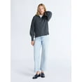 thumbnail image 3 of Free Assembly Women's and Women's Plus Half Zip Sweater with Long Sleeves, Midweight, Sizes XS-4X, 3 of 6